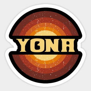 Vintage Proud Name Yona Birthday Gifts Circle Sticker